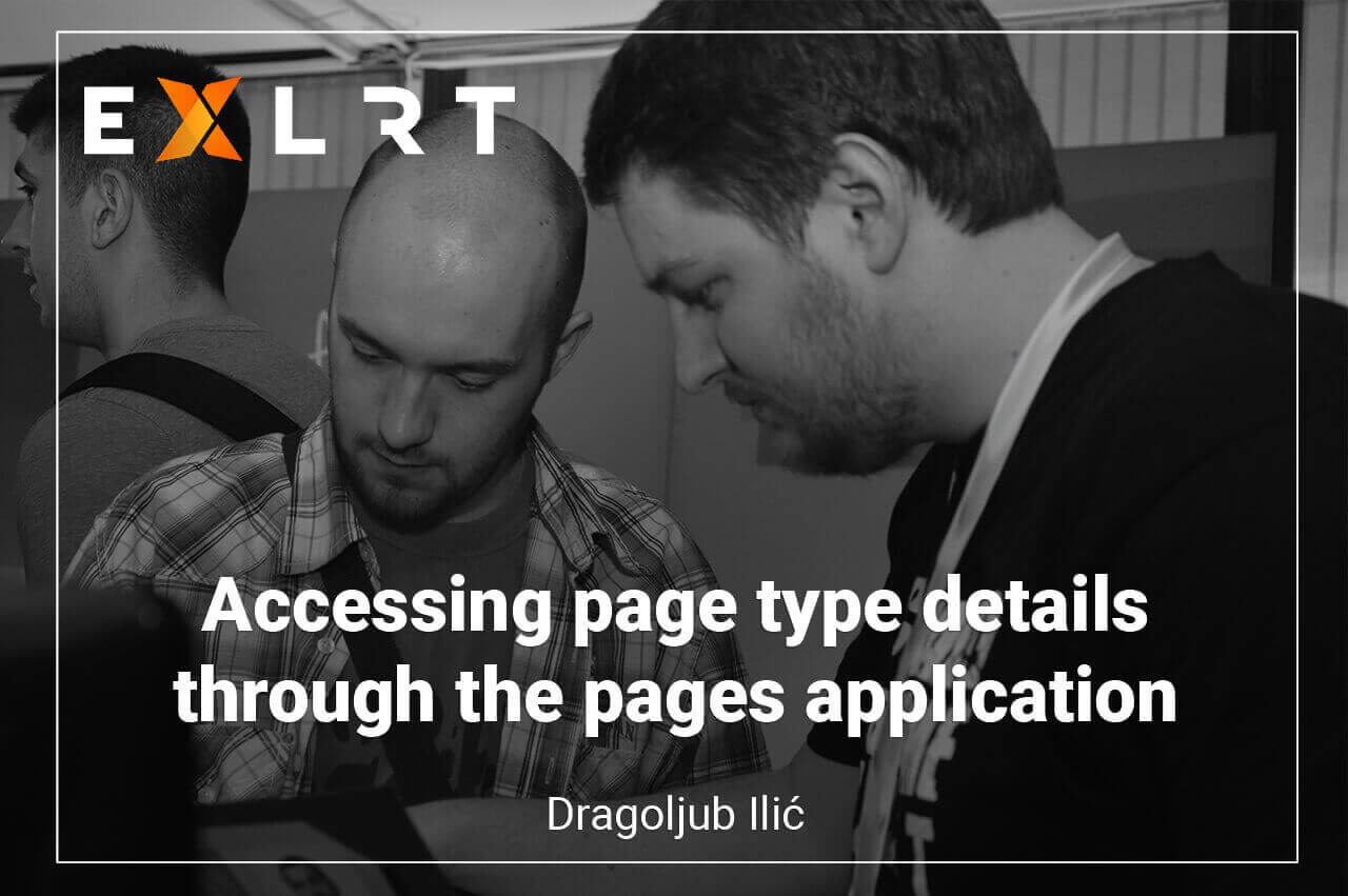 Accessing page type details through the pages application