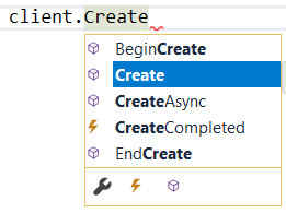 Example of a Core Service method with all the variants