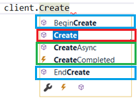 Create members grouped together