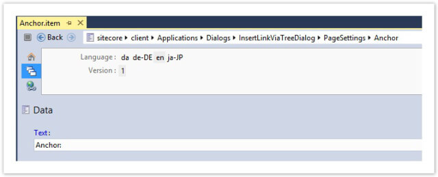 Setting the label value