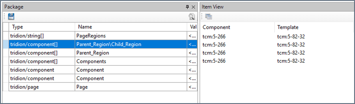 Page regions example and the resulting page