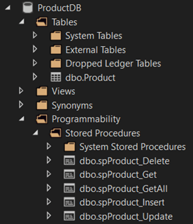 SQL Server Database Project structure