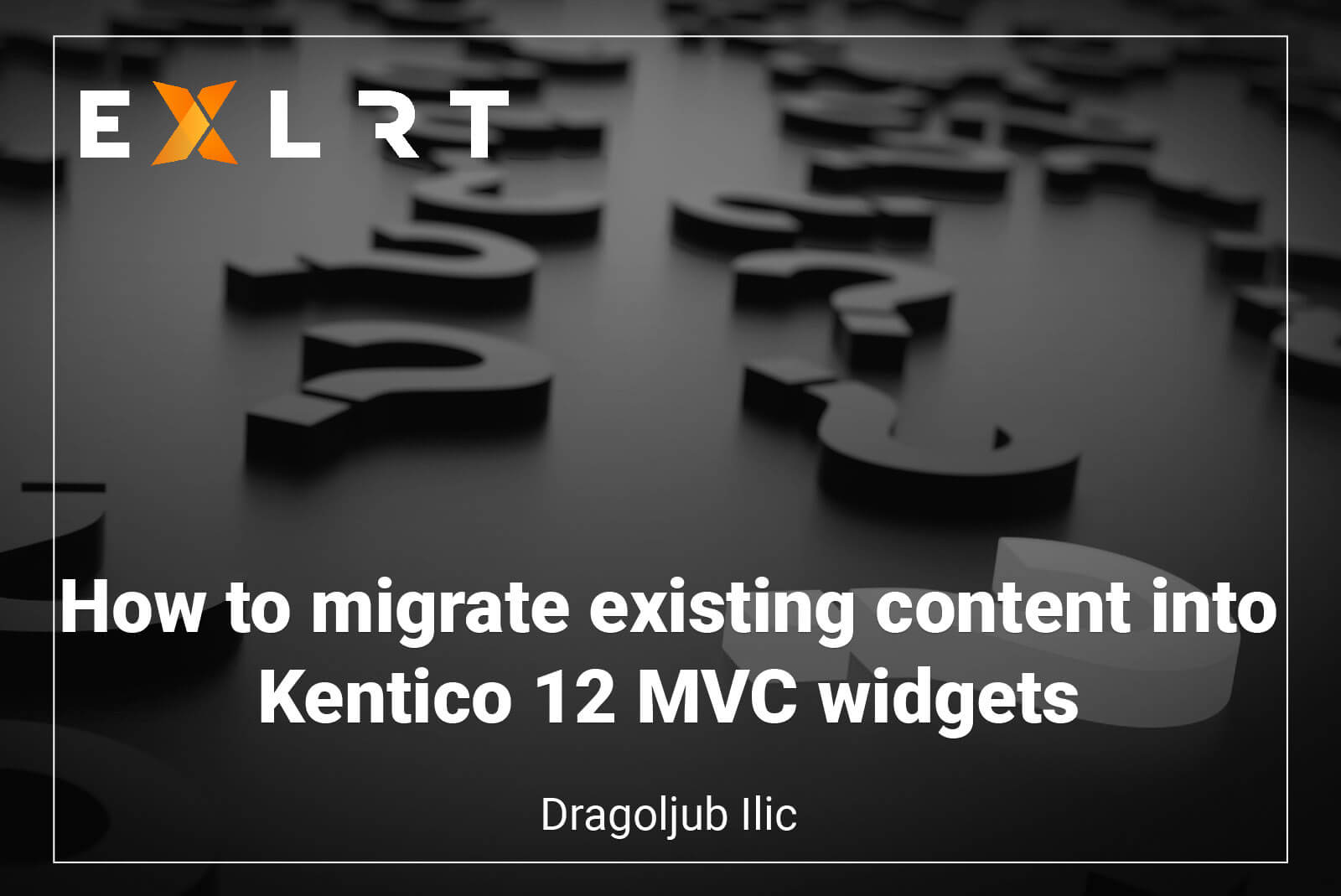 How to migrate existing content into Kentico 12 MVC widgets